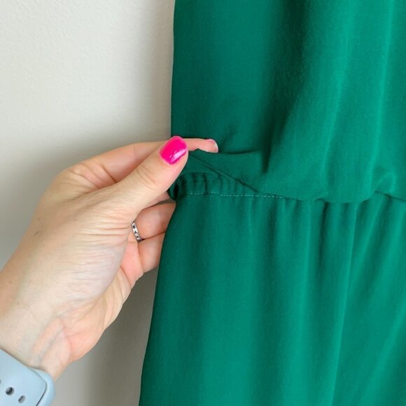 Trina Turk Green Silk Beaded Countess Blouson Mini Dress Size 6 - Picture 6 of 11